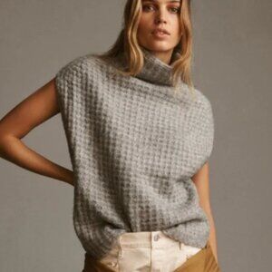 Anthropologie John + Jenn Oversized High-Neck Sweater Vest